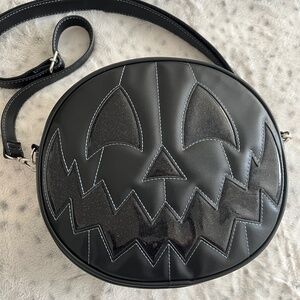 Love Pain and Stitches Black (Glitter) Pumpkin Bag
